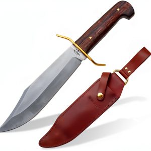 Bear Son Bowie Knife Cocobolo Wood Stainless Steel Outdoor-0
