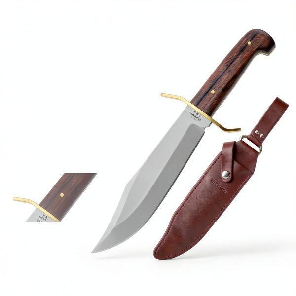 Bear Son Bowie Knife Cocobolo Wood Stainless Steel Outdoor-2