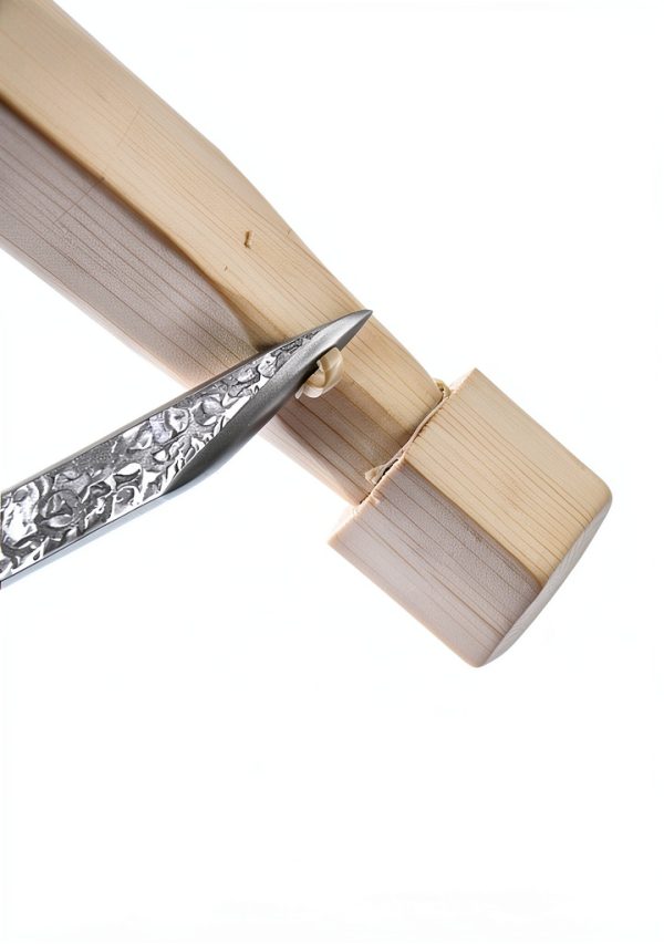 Japanese Kiridashi Knife KAKURI Fixed Blade Silver-1