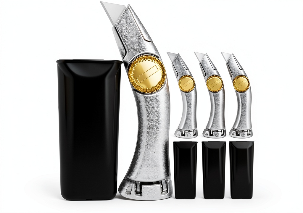 Lizenoz utility knife set with carbon steel blades and ergonomic handles