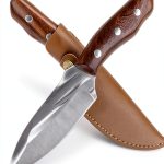 Fixed Blade Knife AOSILEY Wood Handle Outdoor 4in-0