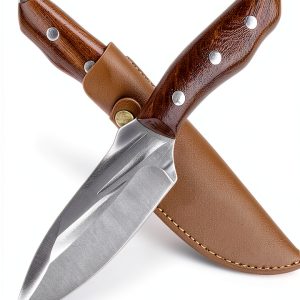 Fixed Blade Knife AOSILEY Wood Handle Outdoor 4in-0