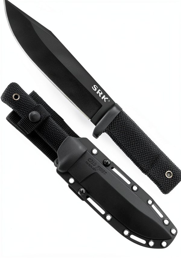 Cold Steel SRK Knife 6in Black SK5 Fixed Blade-0