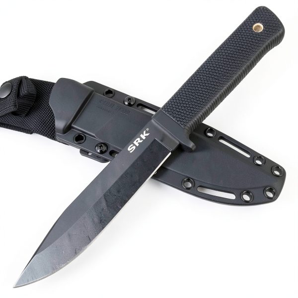 Cold Steel SRK Knife 6in Black SK5 Fixed Blade-4