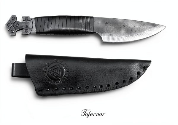 Toferner Viking Knife Hand Forged Spring Steel Fixed Blade-3