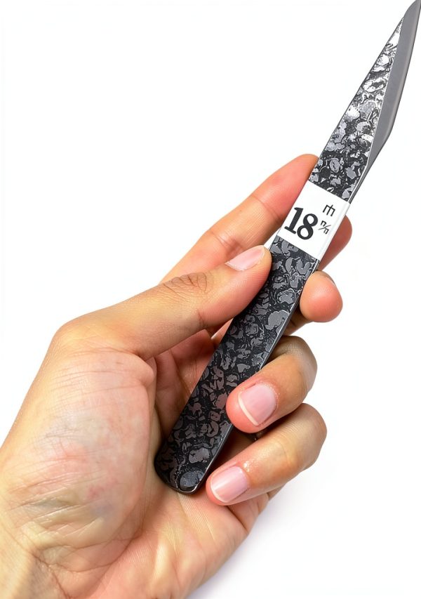 Japanese Kiridashi Knife KAKURI Fixed Blade Silver-4