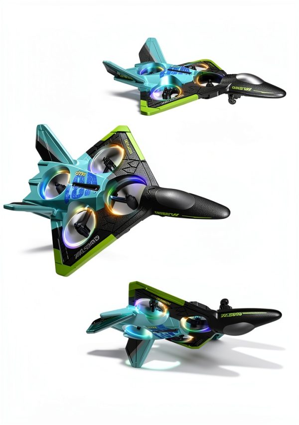4DRC V31 Remote Control Airplane LED Lights 360° Flip Stunts for Kids-3