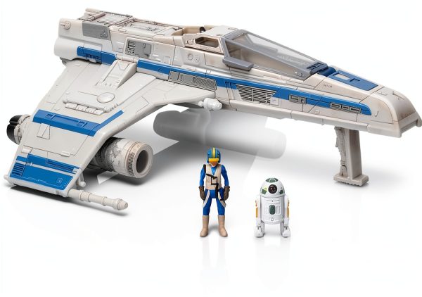 Star Wars E-Wing Starfighter Jazwares Vehicle with Two Micro Figures-1
