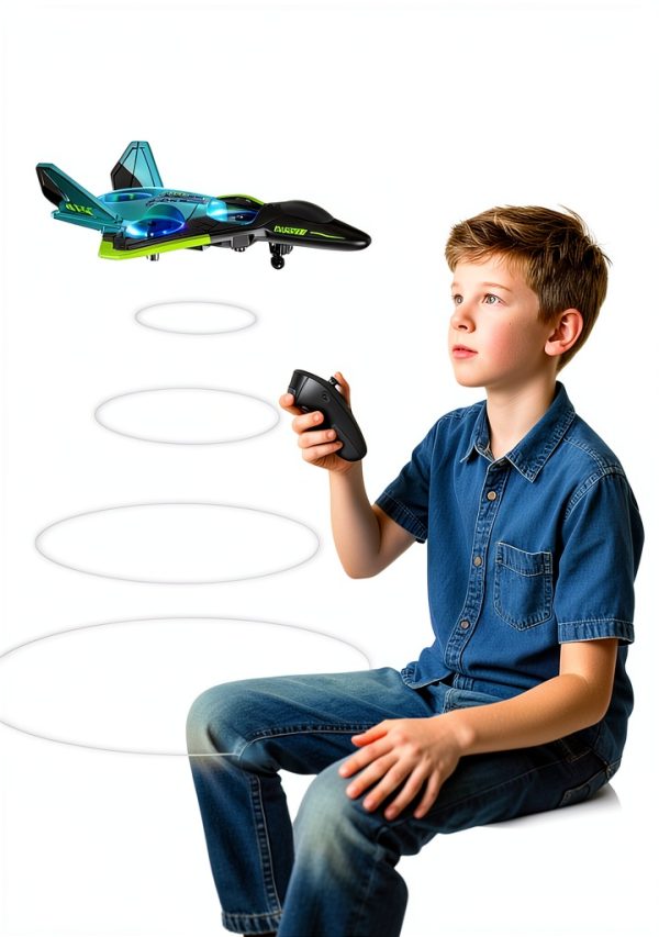 4DRC V31 Remote Control Airplane LED Lights 360° Flip Stunts for Kids-5