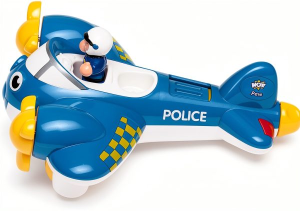 WOW Toys Battery-Free Airplane Figure Set with Pilot and Police-5