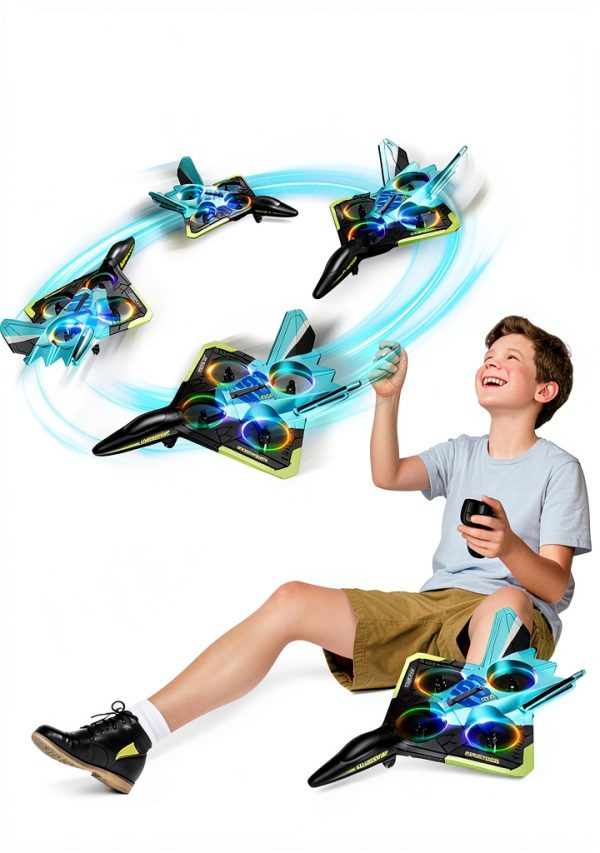4DRC V31 Remote Control Airplane LED Lights 360° Flip Stunts for Kids-4