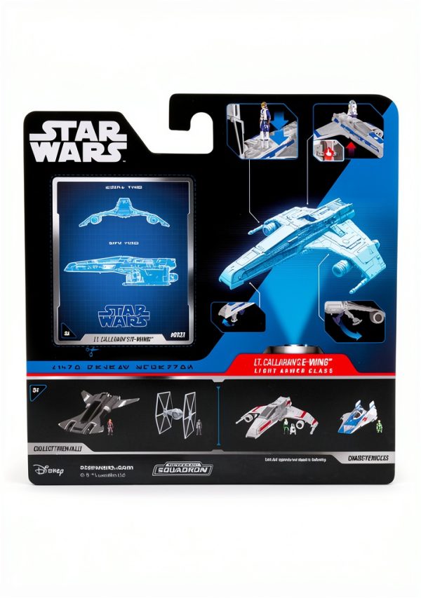 Star Wars E-Wing Starfighter Jazwares Vehicle with Two Micro Figures-3