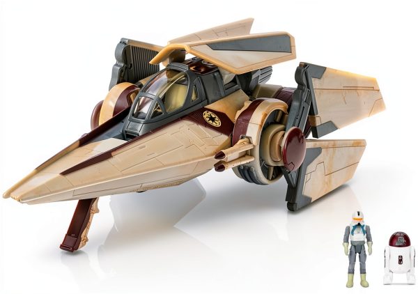 V Wing Starfighter Armada Jazwares 3 inch Star Wars Toy with Figures-0