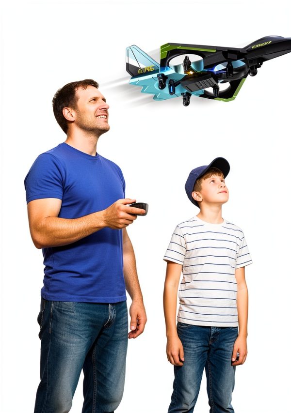 4DRC V31 Remote Control Airplane LED Lights 360° Flip Stunts for Kids-6