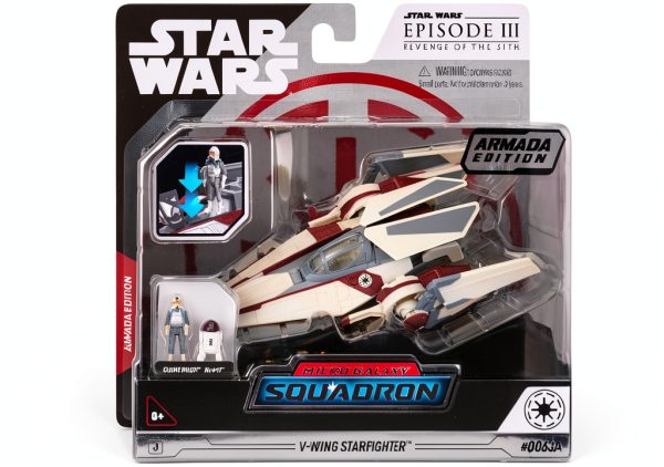 V Wing Starfighter Armada Jazwares 3 inch Star Wars Toy with Figures-1