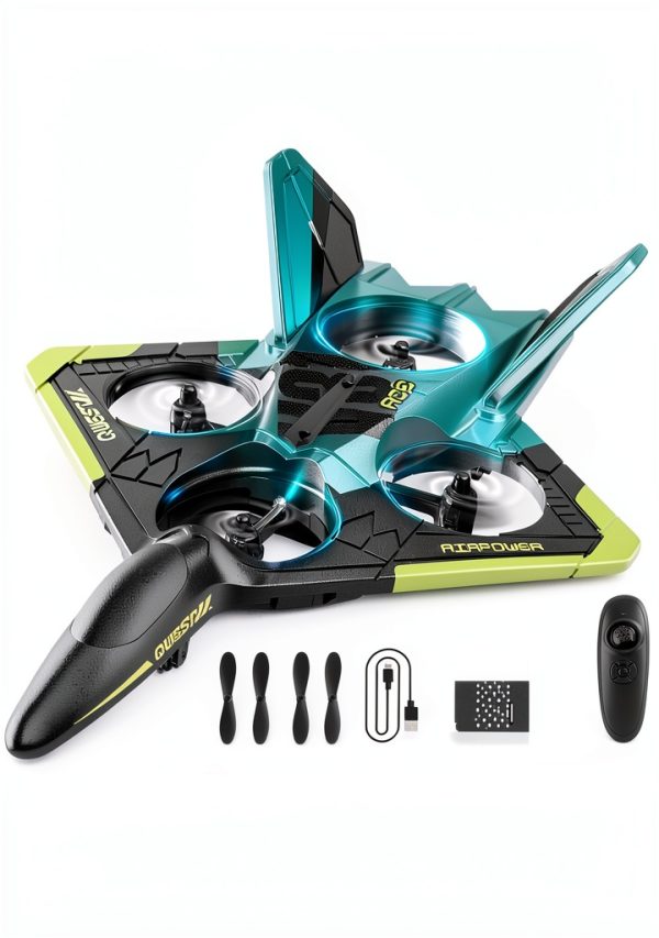 4DRC V31 Remote Control Airplane LED Lights 360° Flip Stunts for Kids-0