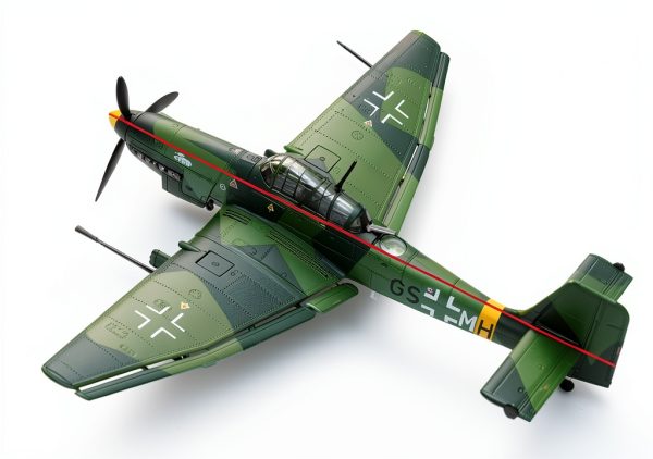 MOUDOAUER German Stuka Junkers Ju-87G1 Dive Bomber 1:72 Scale Die-Cast-1