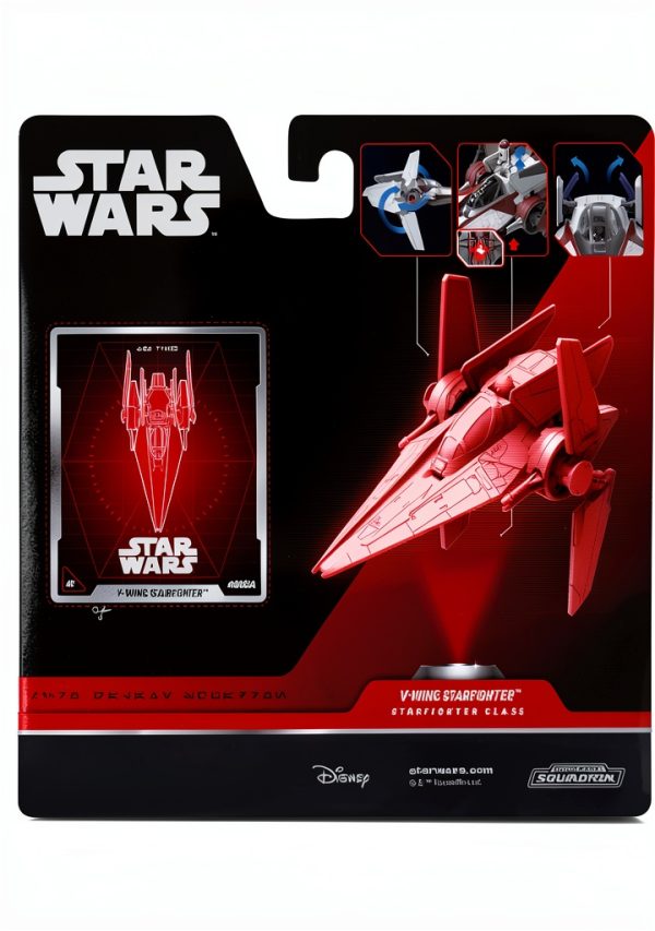 V Wing Starfighter Armada Jazwares 3 inch Star Wars Toy with Figures-4