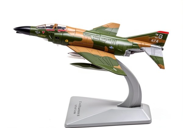 MOUDOAUER USAF F-4 Phantom II Fighter 1:144 Die‑Cast Model Plane-0