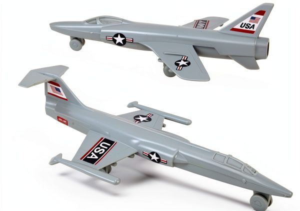 TimMee Cold War Fighter Jet Model 62163 Light Gray 8.1" Scale Figure-0