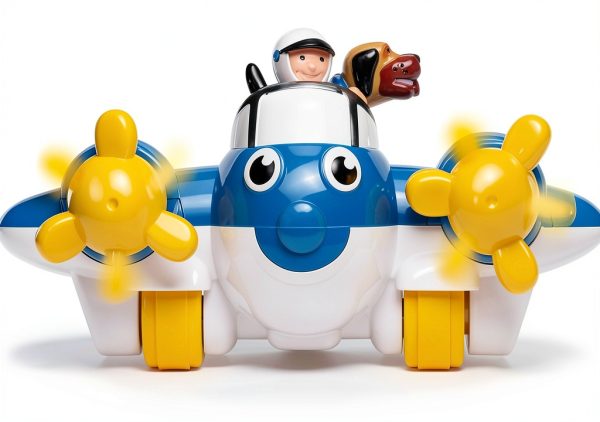 WOW Toys Battery-Free Airplane Figure Set with Pilot and Police-6