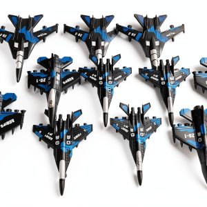 Toy Essentials Military Fighter Jet Set 12 Pack Camouflage Pull Back-0