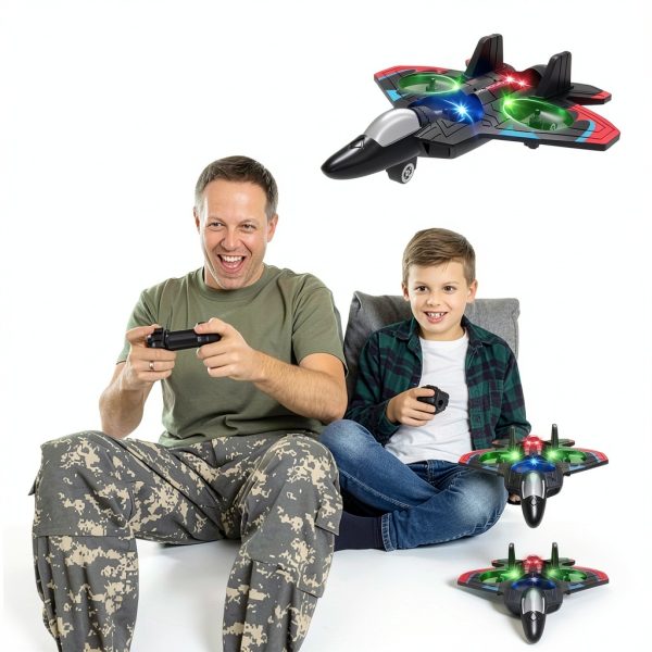 4DRC V32 Foam RC Planes Remote Control Airplanes for Kids Adults 8-16, RC Airplane Drone Helicopter with Light, 360° Flip Fighter Jet Toys, Stunt Roll, Airplane Toy Gifts for Kids Adults Beginners-7