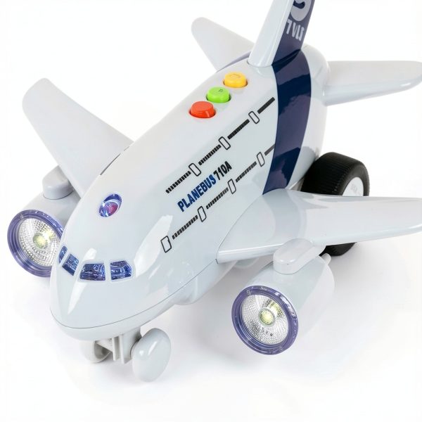 Airplane Toys for Toddlers,Friction Powered Toy Plane for Kids,1:200 Scale Aircraft with Flashing Lights and Sounds for Boys & Girls,Toy Vehicles-2