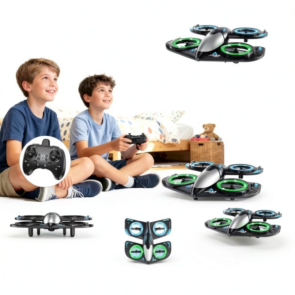RC Drone for Kids Elinoover Quadcopter RX122 with LED 360° Flip-4