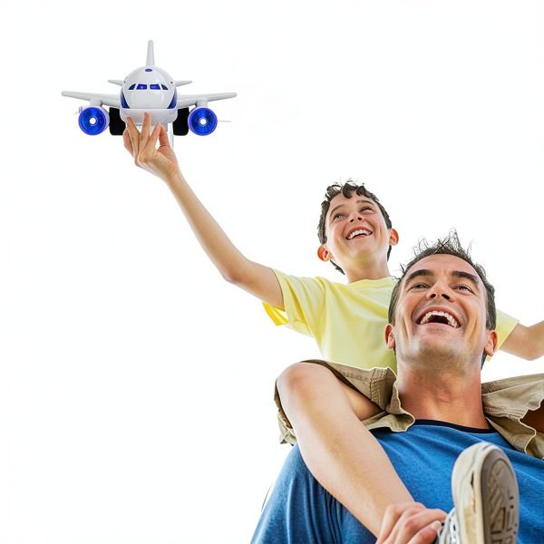 Airplane Toys for Toddlers,Friction Powered Toy Plane for Kids,1:200 Scale Aircraft with Flashing Lights and Sounds for Boys & Girls,Toy Vehicles-4