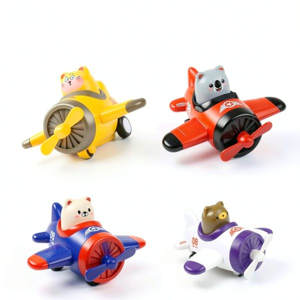 Press and Go Airplane Toy Animal Pilot for Toddlers by eyemocsin-0