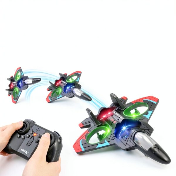 4DRC RC Planes Remote Control Airplanes with 2 Batteries, Foam RC Planes for Kids Adults Beginners 4-7 8-12 12-16, Remote Control Helicopter Fighter Jet Drones for Kids Adults, 360° Flip-3
