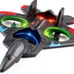 4DRC V32 Foam RC Planes Remote Control Airplanes for Kids Adults 8-16, RC Airplane Drone Helicopter with Light, 360° Flip Fighter Jet Toys, Stunt Roll, Airplane Toy Gifts for Kids Adults Beginners-0