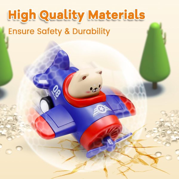 Press and Go Airplane Toy Animal Pilot for Toddlers by eyemocsin-3