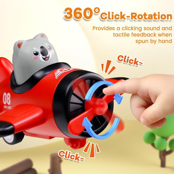 Press and Go Airplane Toy Animal Pilot for Toddlers by eyemocsin-2
