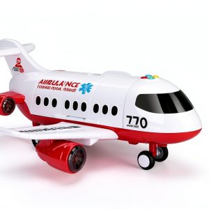 Airplane Toy 15 Inch Ambulance Plane with Light Sound by Acksonse-0