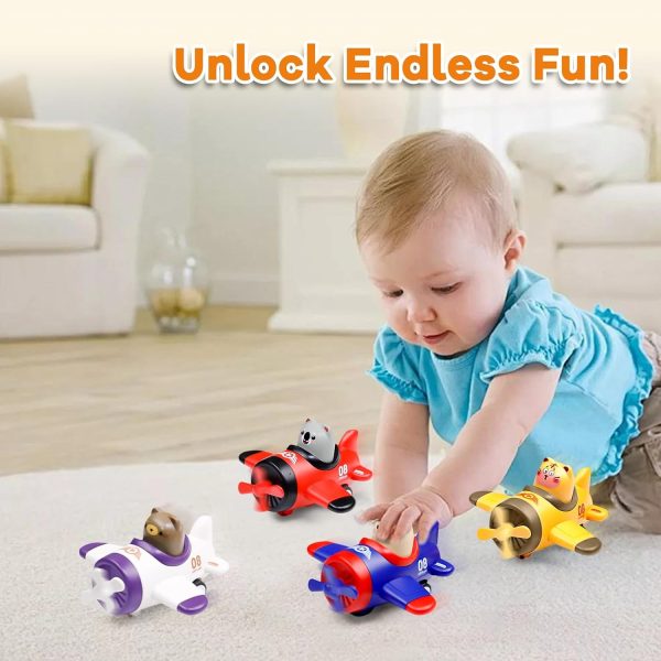 Press and Go Airplane Toy Animal Pilot for Toddlers by eyemocsin-6