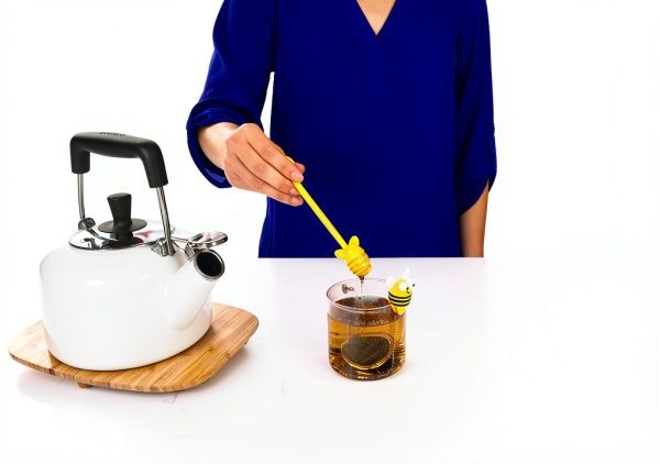 Joie Bumble Bee Tea Ball Infuser, Steep and Strain Loose Leaf Tea, Securely Sits on Side of Mug, Cute Bee Design, Stainless Steel, BPA-Free-4